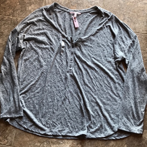 Victoria's Secret Pajama Top Dreamer Henley large - Picture 2 of 6